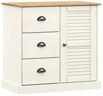 vidaXL Sideboard mit Schubladen VIGO 78x40x75 cm Massivholz Kiefer 353200
