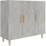 vidaXL Sideboard Betongrau 90x34x80 cm Holzwerkstoff 812496