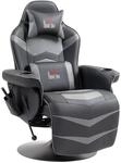 HOMCOM Relaxsessel mit Massagefunktion Drehbar Kunstleder Grau