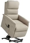 HOMCOM Aufstehsessel Polyester Stahl Beige 66L x 90B x 96H cm