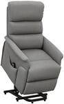 HOMCOM Aufstehsessel Polyester Stahl Grau 66L x 90B x 96H cm