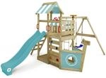 Wickey Spielturm SeaFlyer Kletterger&uuml;st mit Rutsche Pastellblau