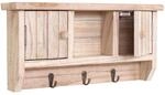 MCW Schl&uuml;sselbrett A48 mit T&uuml;ren Massiv-Holz Natur