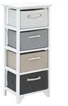 vidaXL Kommode 4 Schubladen Holz