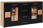 M&ouml;max Sideboard Sonate Schwarz/Eichefarben