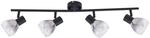 Lindby Deckenlampe Pendura 10031154 Modern in Alu aus Glas 4-flammig E14