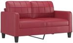vidaXL 2-Sitzer-Sofa Weinrot 140 cm Kunstleder 359120