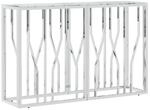 vidaXL Konsolentisch 110x30x70 cm Edelstahl und Glas Modell 1