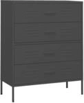 vidaXL Kommode Anthrazit 80x35x101,5 cm Stahl 336204