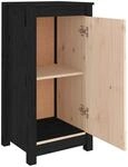 vidaXL Sideboards 2 Stk Schwarz 39x35x80 cm Massivholz Kiefer 813733