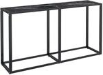 vidaXL Konsolentisch Schwarz Marmor-Optik 140x35x75,5 cm Hartglas