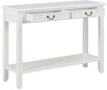vidaXL Konsolentisch Wei&szlig; 110 x 35 x 80 cm Holz Modell 1