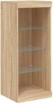 vidaXL Sideboard mit LED-Leuchten Sonoma-Eiche 41x37x100 cm 836730