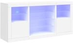 vidaXL Sideboard mit LED-Leuchten Wei&szlig; 142,5x37x67 cm 3209086