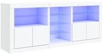 vidaXL Sideboard mit LED-Leuchten Wei&szlig; 162x37x67 cm 3209030