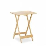 Relaxdays Klapptisch Bambus Natur Klappbar 63,5 cm x 48 cm x 38 cm 2,8 kg