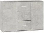 vidaXL Sideboard Betongrau 91x29,5x65 cm Holzwerkstoff 823346