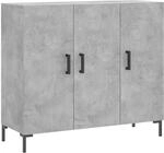 vidaXL Sideboard Betongrau 90x34x80 cm Holzwerkstoff 828112