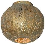 QAZQA Orientalische Deckenleuchte Gold mit Gr&uuml;n 28,5 cm Baloo
