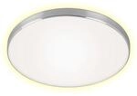 Briloner LED-Deckenleuchte Simpa Backlighteffekt 35,5 cm x 6,5 cm Silber-Wei&szlig;