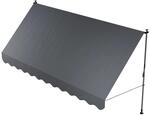 Juskys Klemmmarkise Kapstadt 400 x 120 cm Grau