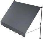 Juskys Klemmmarkise Kapstadt 250 x 120 cm Grau