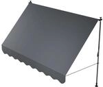 Juskys Klemmmarkise Kapstadt 300 x 120 cm Grau