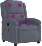 vidaXL Massagesessel Dunkelgrau Samt Modell 1