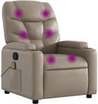 vidaXL Massagesessel Cappuccino-Braun Kunstleder Modell 6