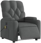 vidaXL Massagesessel Elektrisch Dunkelgrau Samt Modell 12