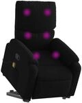 vidaXL Massagesessel mit Aufstehhilfe Schwarz Stoff Modell 12