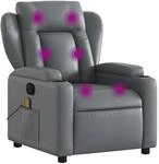 vidaXL Massagesessel Grau Kunstleder Modell 8