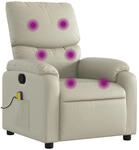 vidaXL Massagesessel Creme Kunstleder Modell 6