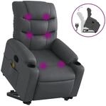 vidaXL Massagesessel mit Aufstehhilfe Grau Kunstleder Modell 7