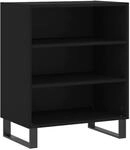vidaXL Sideboard Schwarz 57x35x70 cm Holzwerkstoff 827141