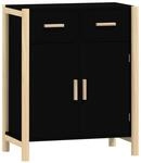 vidaXL Sideboard Schwarz 62x38x75 cm Holzwerkstoff 345676