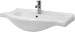 ML-Design Waschbecken aus Keramik Wei&szlig; 86x21,5x51,5 cm mit Hahnloch und &Uuml;berlauf
