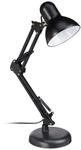 Relaxdays Schreibtischlampe Metall Schwarz Schwenkbar 50 x 27 x 15 cm 1,4 kg