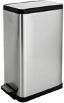 Svita STM18 M&uuml;lleimer Treteimer 18l Mit Inneneimer Softclose-Deckel Silber