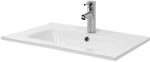 ML-Design Waschbecken Keramik Wei&szlig; 61x16,5x46 cm Eckig mit Hahnloch und &Uuml;berlauf