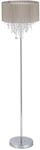 Relaxdays Stehlampe Organza Kristall Grau 151,5 cm x 38 cm 4,8 kg