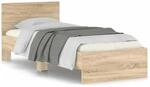 vidaXL Bettgestell ohne Matratze mit Kopfteil Sonoma-Eiche 90x200 cm 838626