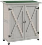 Outsunny Ger&auml;teschuppen Tannenholz Hellgrau 110L x 55B x117H cm