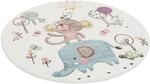 Pergamon Kinder Teppich Maui Kids Lustige Tiere Bunt Rund Creme 120x120cm