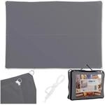 Relaxdays Sonnensegel Polyester Edelstahl Grau UV-Schutz 3 x 4 m 1,8 kg