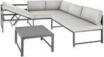 Tectake Aluminium Sitzgruppe Faro Wetterfest Dicke Der Sitzpolster 10 cm 192 50 x 65