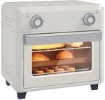 HOMCOM Minibackofen mit Umluft Edelstahl Cremewei&szlig; 32L x 27,2B x 29,8H cm
