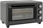 HOMCOM Minibackofen Metall Edelstahl Grau 46,4L x 38B x 28,5H cm