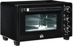 HOMCOM Minibackofen 21L mit 1 Drahtgestell 1 Backblech 3 Kochmodi Glas Schwarz