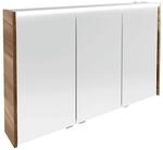 Fackelmann LED-Spiegelschrank Verona 110 cm 3 T&uuml;ren Nussbaum